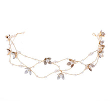 Load image into Gallery viewer, Dainty Golden Pearl Headpiece