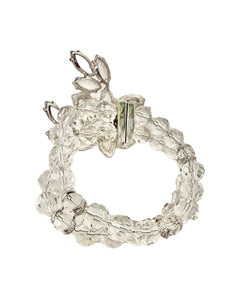 One-Of-A-Kind Vintage Couture Czech Crystal Leaf Bracelet