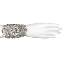 Load image into Gallery viewer, Jeweled Nouveau Bouquet Cuff Bracelet