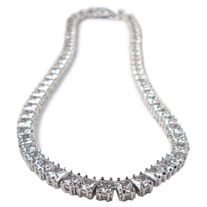 Immaculate Princess Cut Diamontage™ 30.82 Carat Necklace