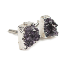 Load image into Gallery viewer, One-Of-A-Kind Brazilian Amethyst Geode Cufflinks