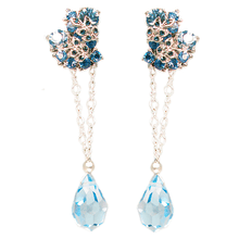 Load image into Gallery viewer, Le Jardin de Fleurs French Blue Convertible Earrings