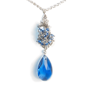 One-Of-A-Kind Something Blue Decadence Drop Necklace