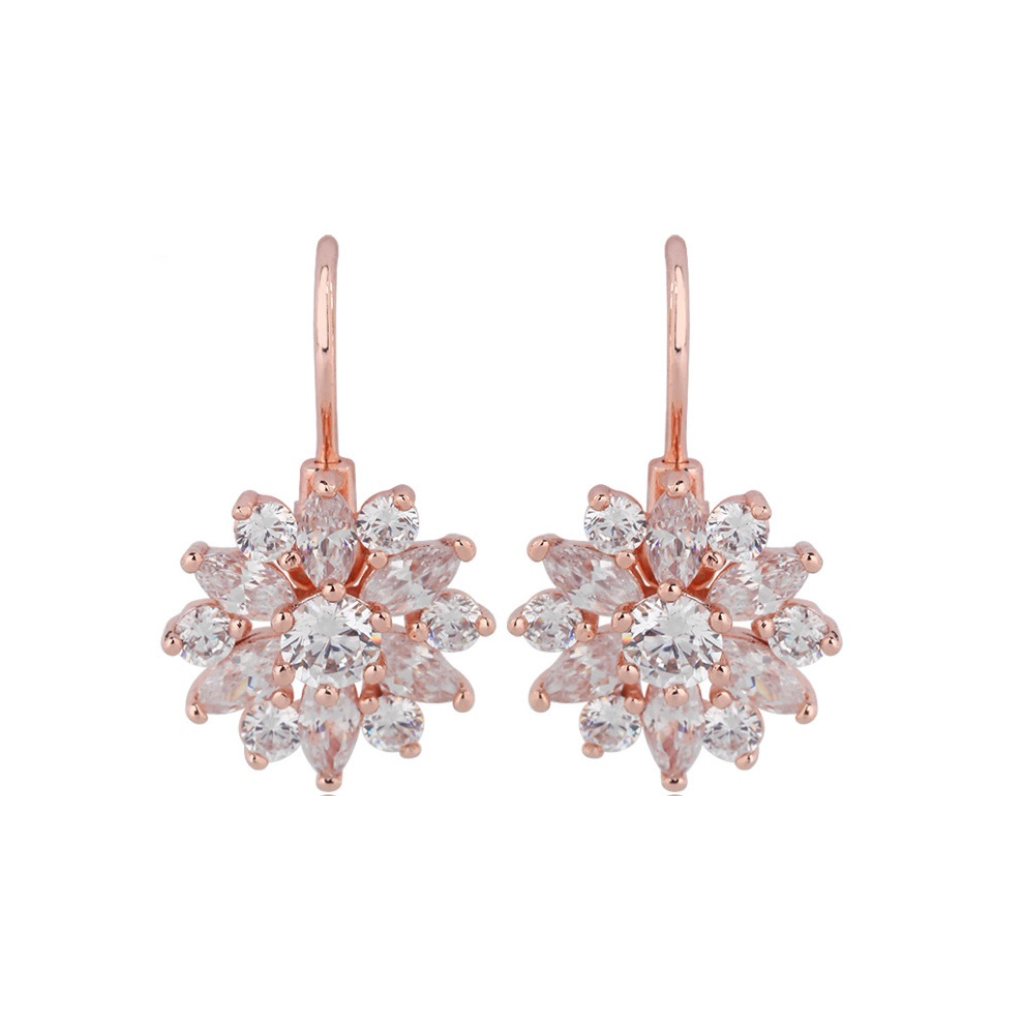 Rose Gold Starburst Diamontage™ 5.8 Carat Earrings