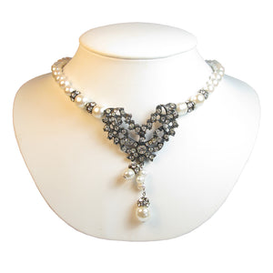 One-Of-A-Kind Noir Pearl Drop Heirloom Necklace