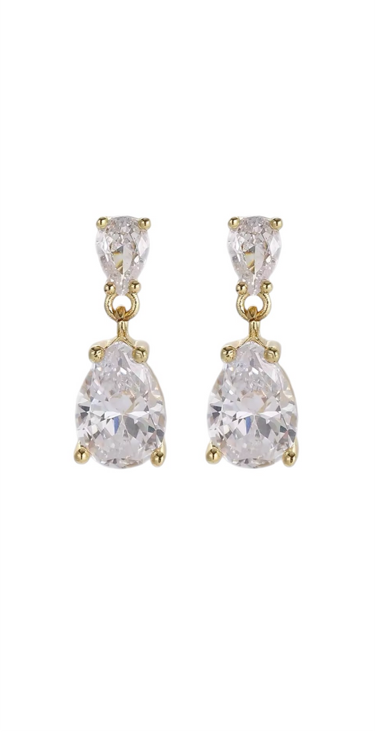 Golden Teardrop Trio 17.6 Carat Diamontage™ Earrings