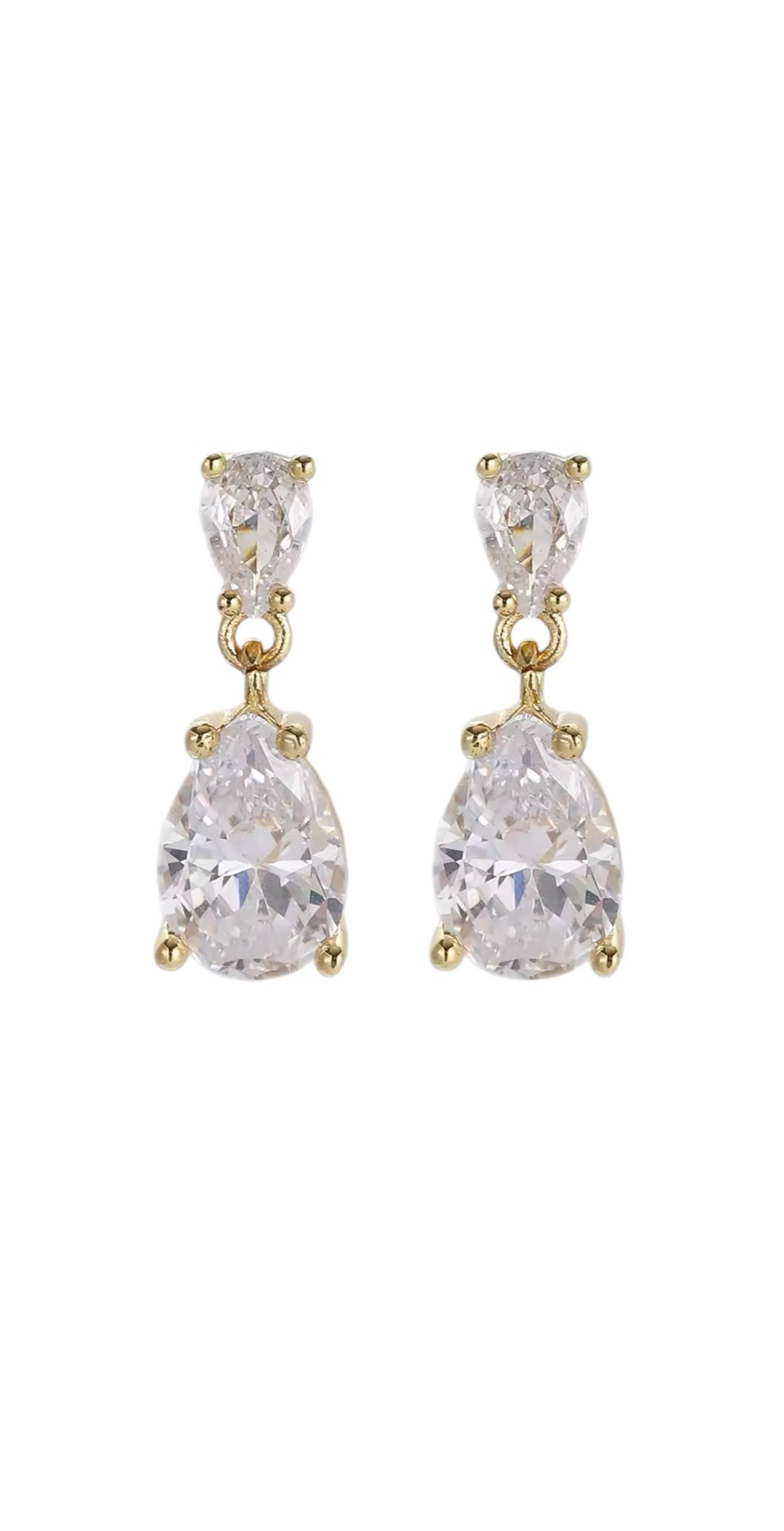 Golden Teardrop Trio 17.6 Carat Diamontage™ Earrings