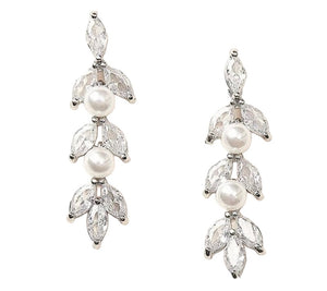 Pearl Love Vine Diamontage™ 5.2 Carat Earrings