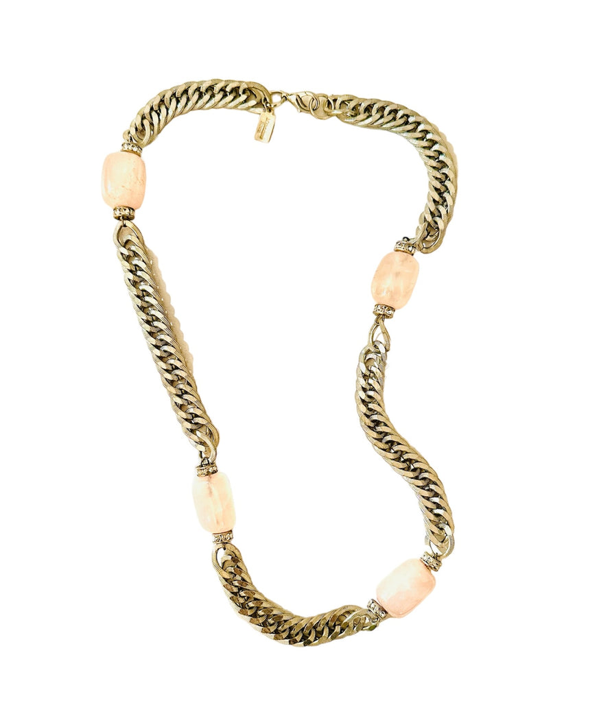 One-Of-A-Kind Blush Quartz Necklace