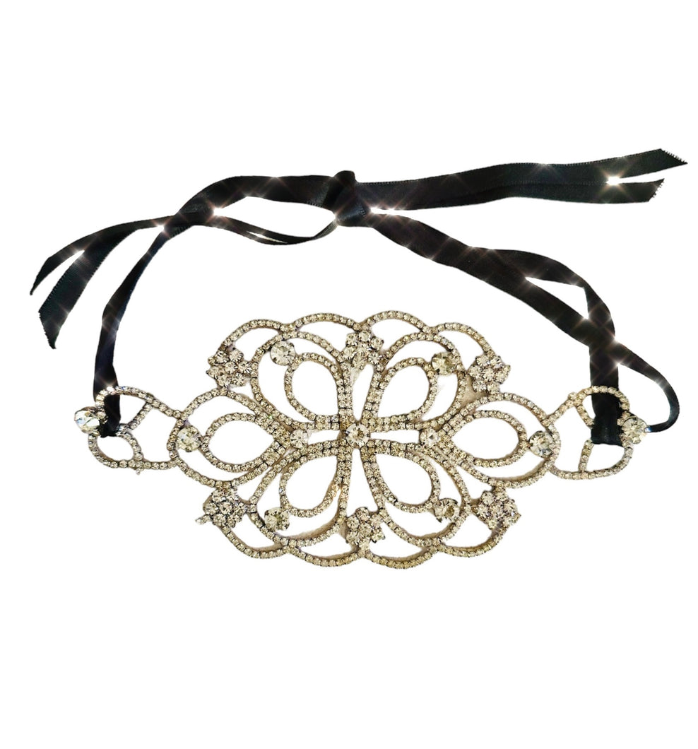 Art Deco Swirling Choker Necklace