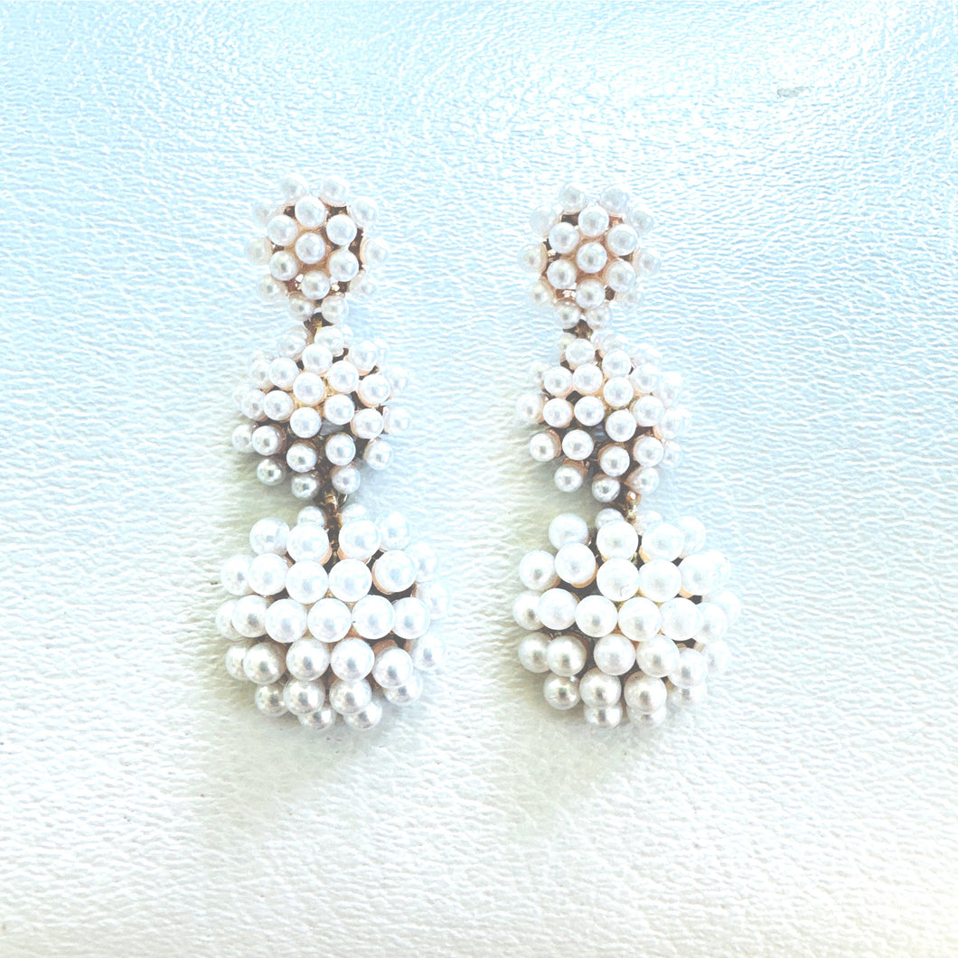 Pearl Filigree Trio Earrings