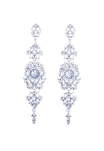 Czech Crystal Art Deco Drama Earrings