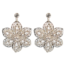Load image into Gallery viewer, One-Of-A-Kind Crystal Museo Flora Filigree Earrings