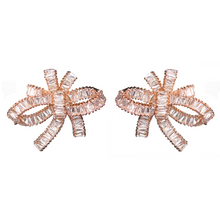Load image into Gallery viewer, Baguette Bow Serenade Diamontage™ 8.6 Carat Earrings