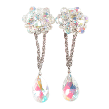 Load image into Gallery viewer, One-Of-A-Kind Convertible Aurora Borealis Cluster Drop Earrings