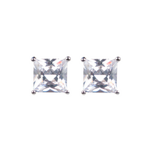 Load image into Gallery viewer, Immaculate Princess Cut Diamontage™ 1.8 Carat Post Earrings