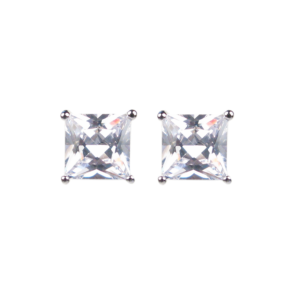 Immaculate Princess Cut Diamontage™ 1.8 Carat Post Earrings