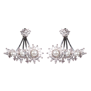 Delicate Pearl Marquise Diamontage™ 4.5 Carat Ear Jackets