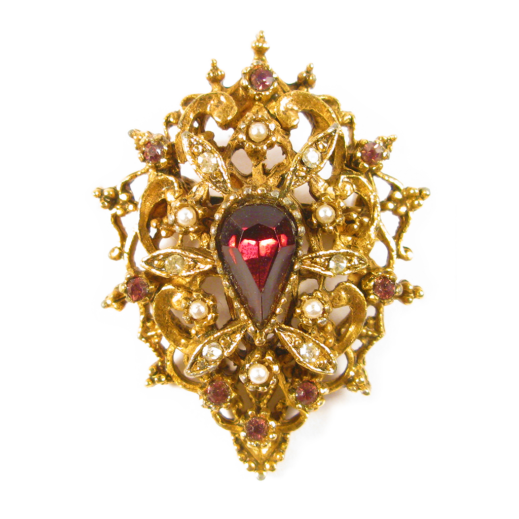 Ruby King's Crest Boutonniére / Lapel Pin