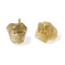 Load image into Gallery viewer, One-Of-A-Kind Raw-Cut Citrine Cufflinks