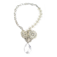 Load image into Gallery viewer, One-Of-A-Kind Estate Bouquet Cluster Trio Drop Necklace