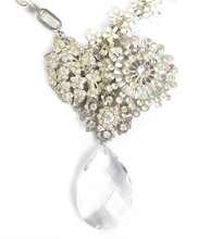 Load image into Gallery viewer, One-Of-A-Kind Estate Bouquet Cluster Trio Drop Necklace