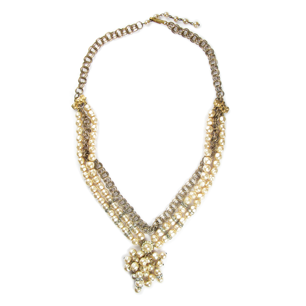 One-Of-A-Kind Vintage Couture Haskell Pearl Necklace
