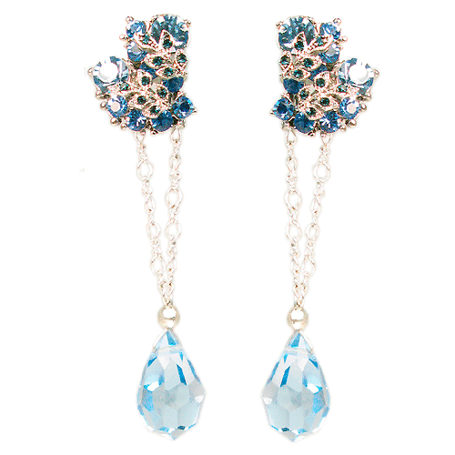Le Jardin de Fleurs French Blue Convertible Earrings