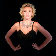 Load image into Gallery viewer, Crystal Filigree Clip Earrings
