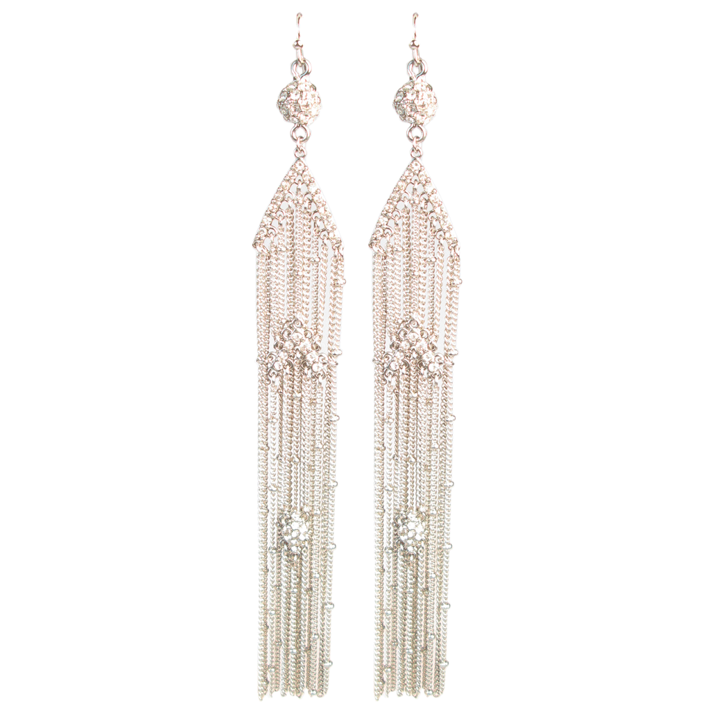 Gatsby Deco Veil Earrings