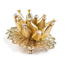 Load image into Gallery viewer, Golden Vermeil Sea Anemone Boutonniére