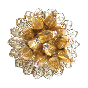 Golden Vermeil Sea Anemone Boutonniére