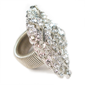 White Hot Spotlight Crystal Ring