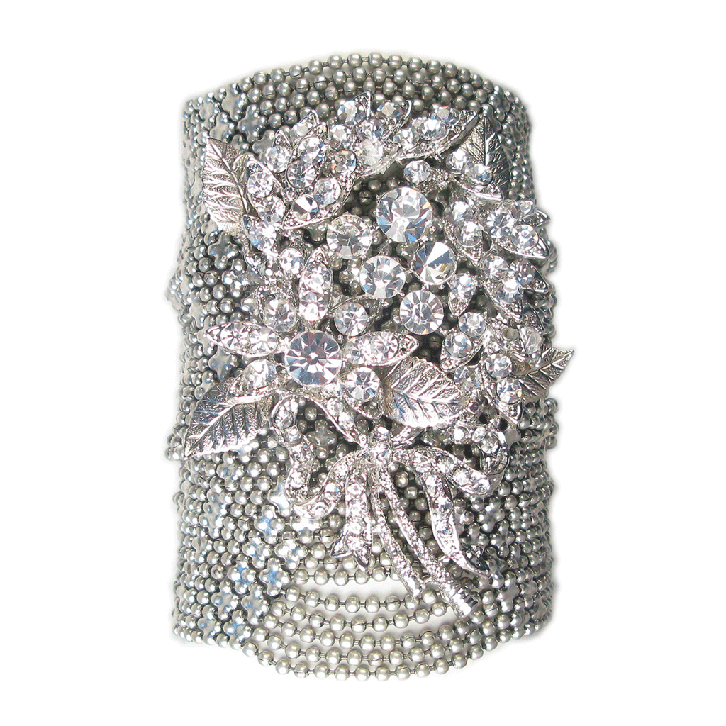 Midnight Menagerie Mesh Cuff Bracelet