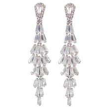Load image into Gallery viewer, Baguette Waterfall Diamontage™ 7.85 Carat Earrings