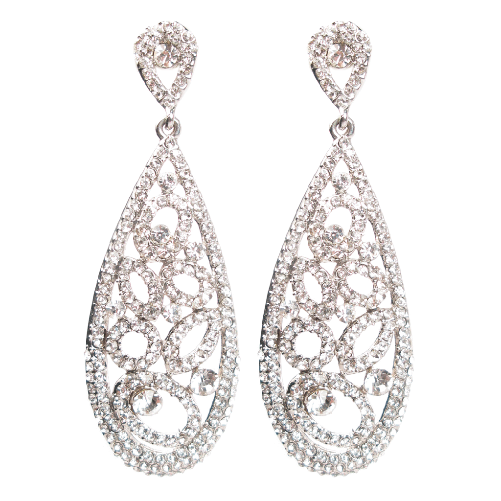 Spotlight Encrusted Teardrop Earrings