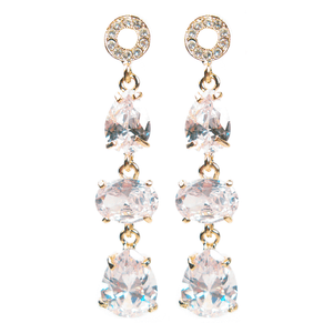 Golden Teardrop Trio 17.6 Carat Diamontage™ Earrings