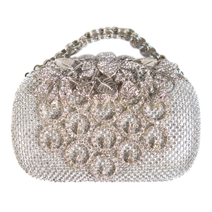 Couture Silver Nouveau Spray Clutch