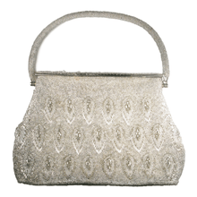 Load image into Gallery viewer, Vintage Modern Silver Beaded Clutch