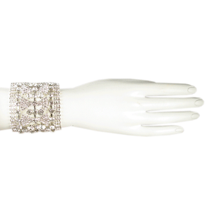 Encrusted Bow Tie Celebration Cuff Bracelet
