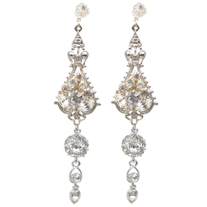 One-Of-A-Kind Ornate Crystal Promise Earrings