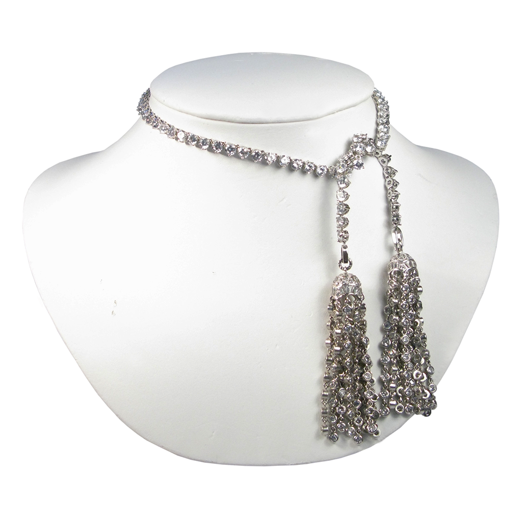 Pure As Passion Diamontage™ 16.64 Carat Tassel Necklace & Back Jewelry
