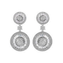 Load image into Gallery viewer, Baguette Constellation Pendulum Diamontage™ 13.8 Carat Earrings