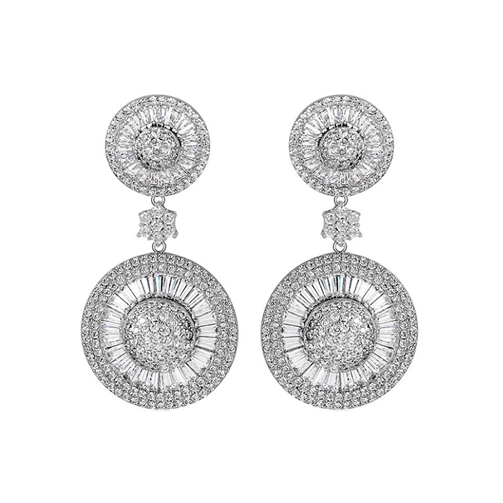 Baguette Constellation Pendulum Diamontage™ 13.8 Carat Earrings