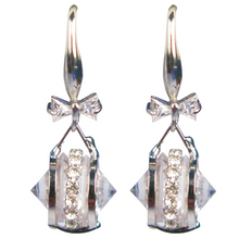 Load image into Gallery viewer, Jeweled Bow Tie Rondelle Diamontage™ 4.95 Carat Earrings