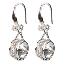 Load image into Gallery viewer, Jeweled Bow Tie Rondelle Diamontage™ 4.95 Carat Earrings