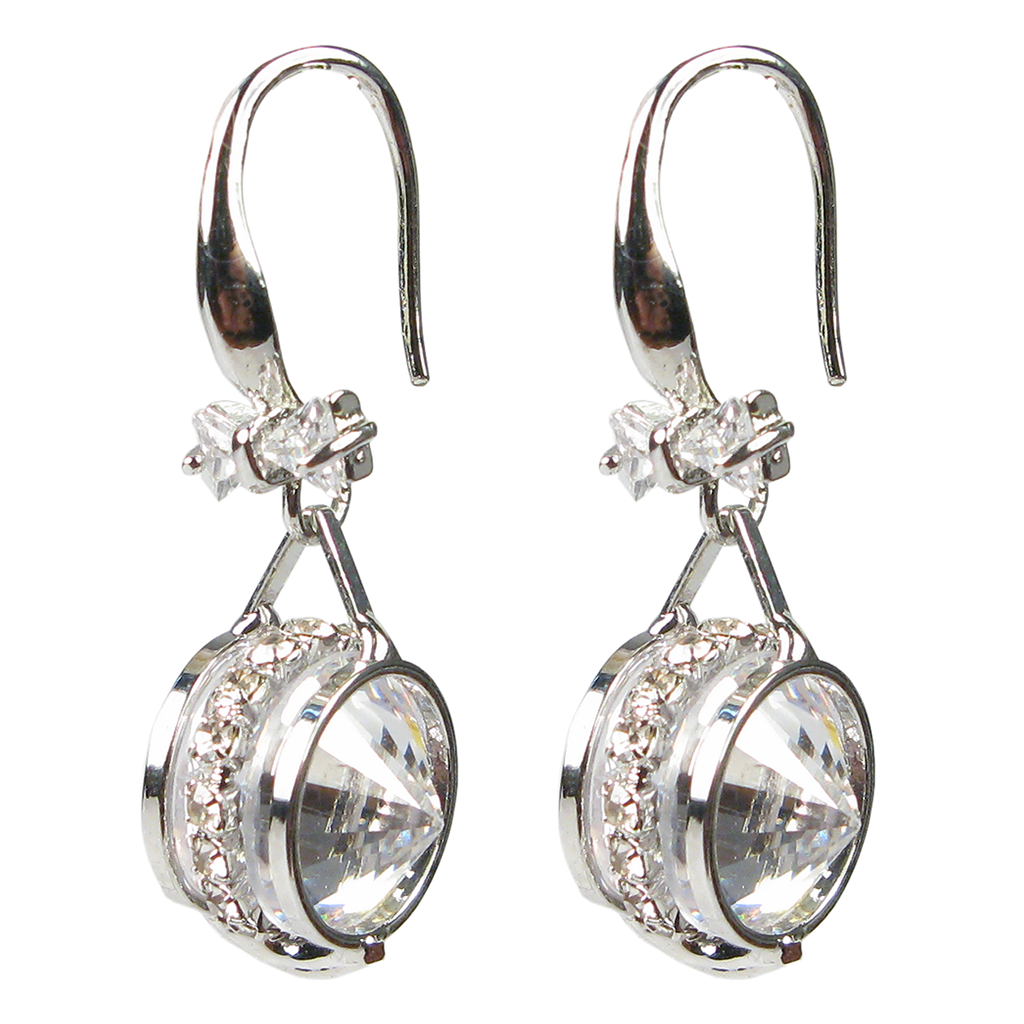 Jeweled Bow Tie Rondelle Diamontage™ 4.95 Carat Earrings