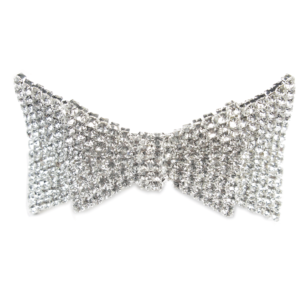 Encrusted Bow Tie Ribbon Barette