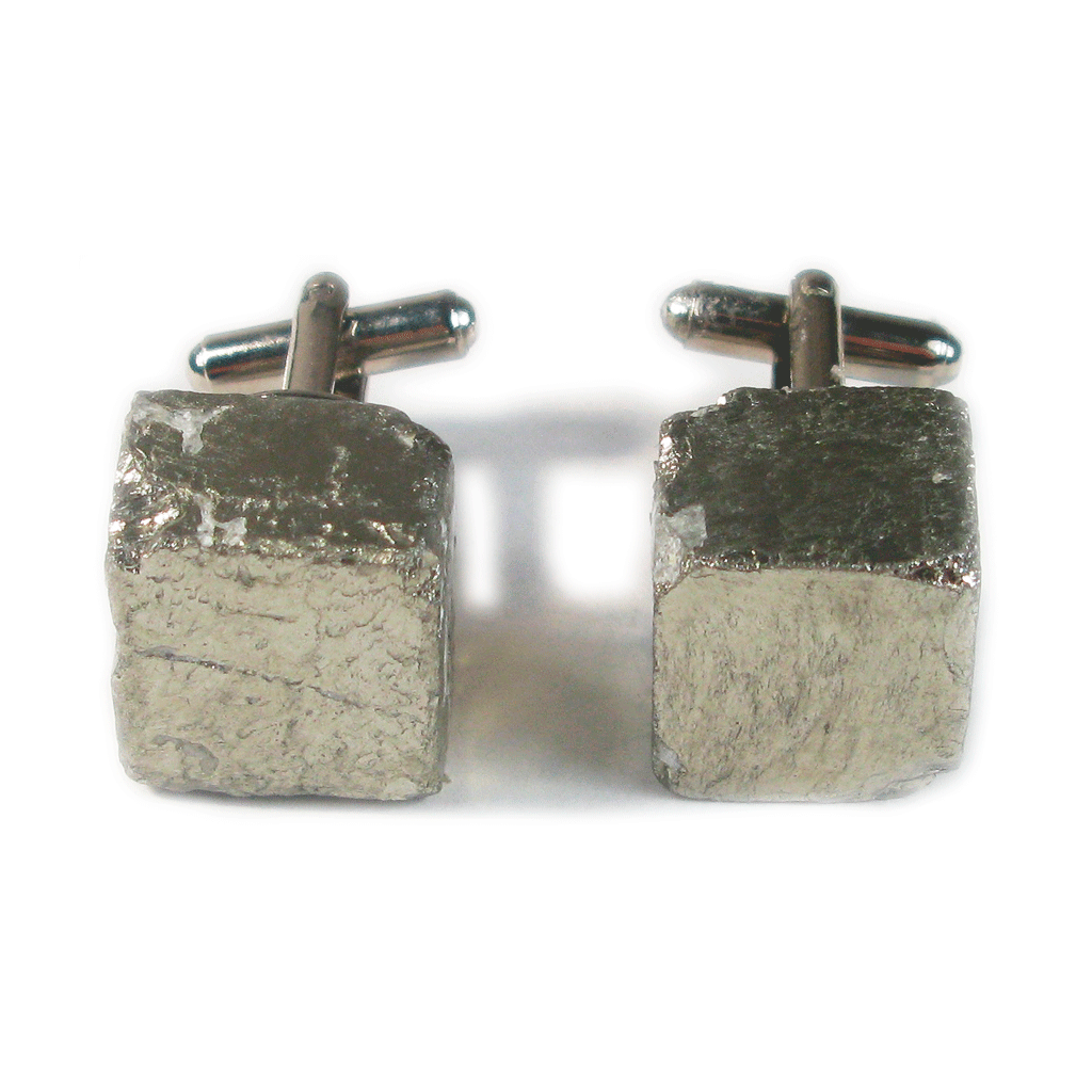 One-Of-A-Kind Raw-Cut Peruvian Pyrite Cufflinks