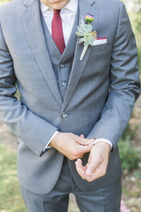 Golden Vermeil Sea Anemone Boutonniére